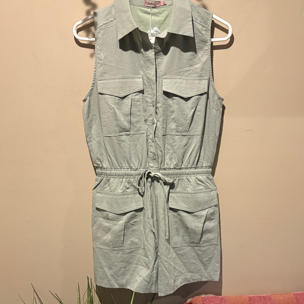 Nwt Skylar Rose Sleeveless Jade Green Jumpsuit